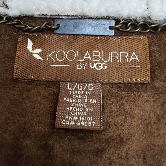 Koolaburra by UGG Faux Suede Shearling Jacket Size Large - Picture 4 of 16